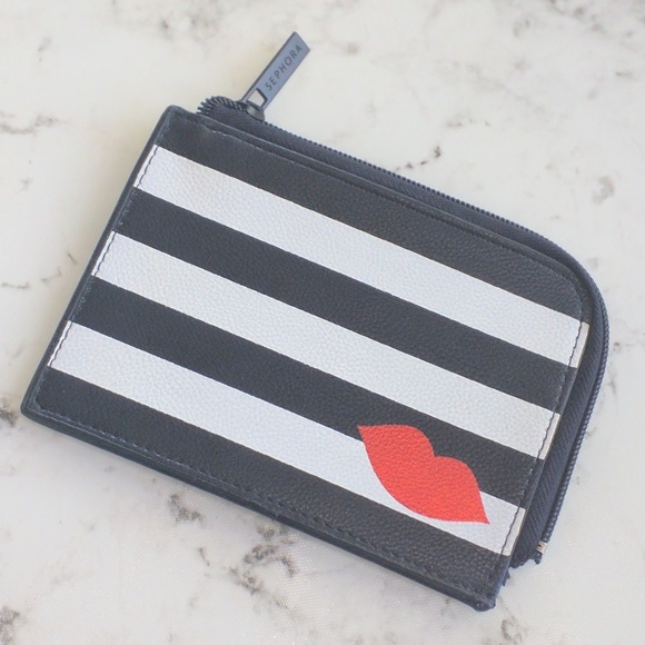 Sephora Handbags - Sephora Striped Hot Lips Card Holder